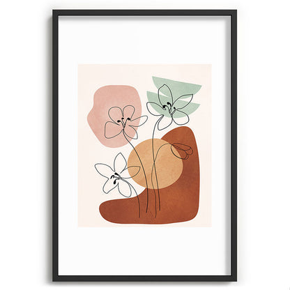 Minimal Abstract Flowers 04 Framed Art Print Gallery Image 62