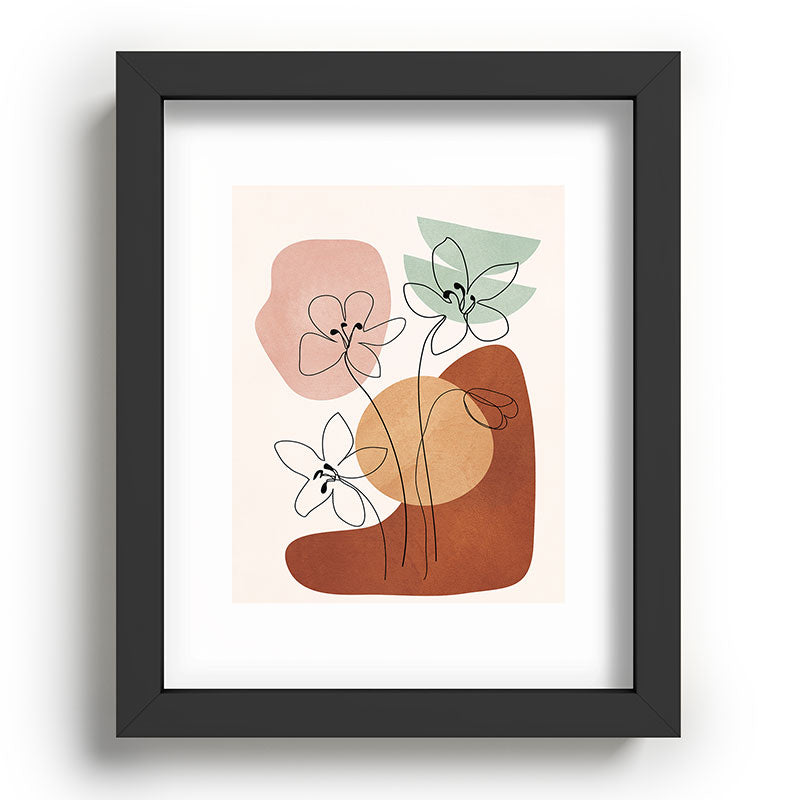 Minimal Abstract Flowers 04 Framed Art Print Gallery Image 58