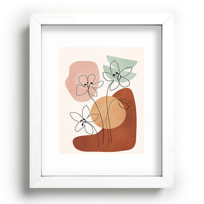 Minimal Abstract Flowers 04 Framed Art Print Gallery Image 75
