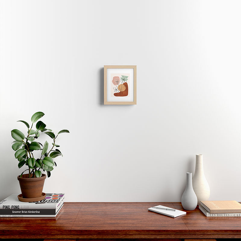 Minimal Abstract Flowers 04 Framed Art Print Gallery Image 15