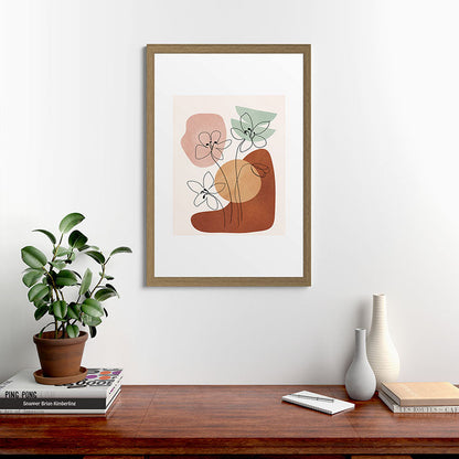 Minimal Abstract Flowers 04 Framed Art Print Gallery Image 41