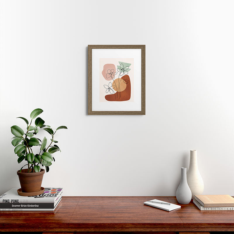 Minimal Abstract Flowers 04 Framed Art Print Gallery Image 39
