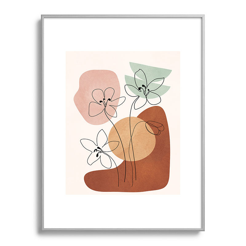Minimal Abstract Flowers 04 Framed Art Print Gallery Image 98