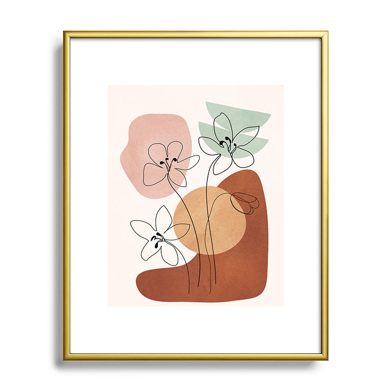 Minimal Abstract Flowers 04 Framed Art Print Gallery Image 89