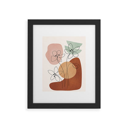 Minimal Abstract Flowers 04 Framed Art Print Gallery Image 33