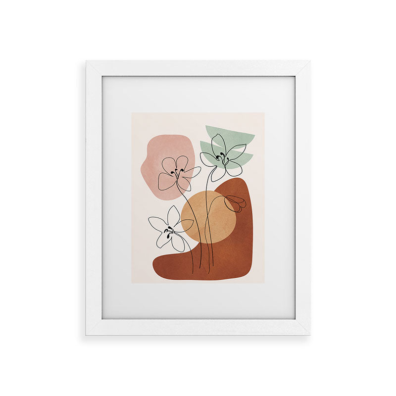 Minimal Abstract Flowers 04 Framed Art Print Gallery Image 51