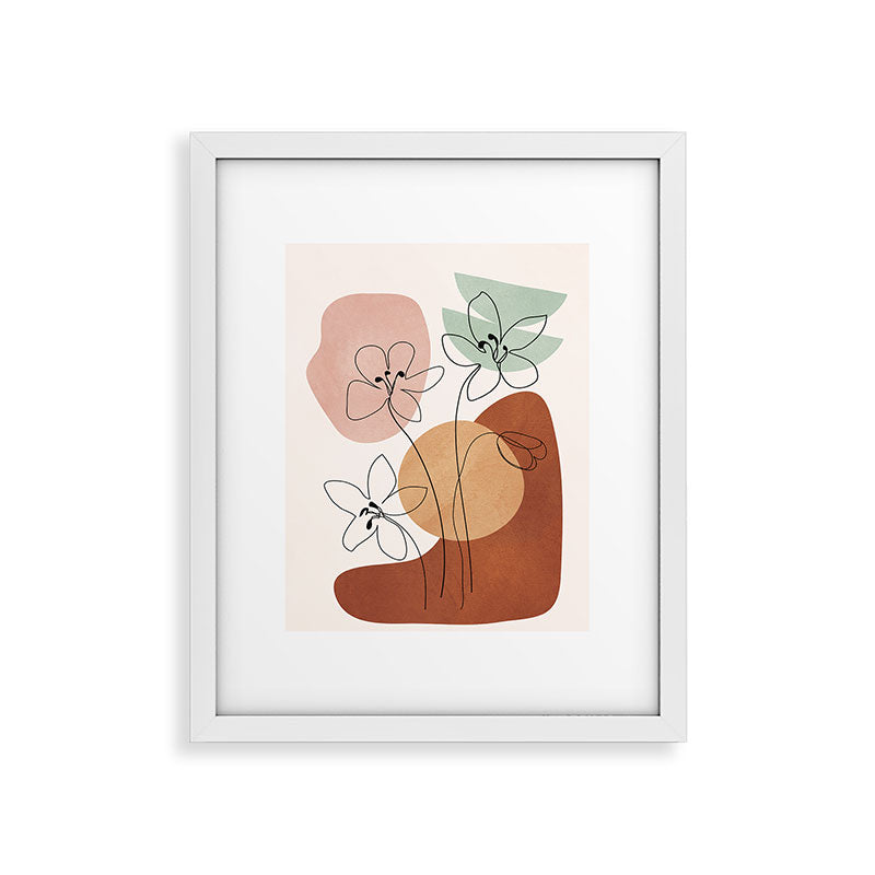 Minimal Abstract Flowers 04 Framed Art Print Gallery Image 23