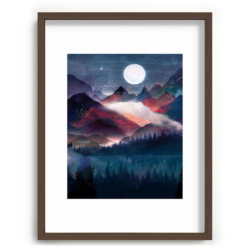 Mountain Lake Under the Stars Framed Art Print Gallery Image 91