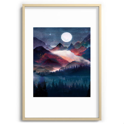 Mountain Lake Under the Stars Framed Art Print Gallery Image 102