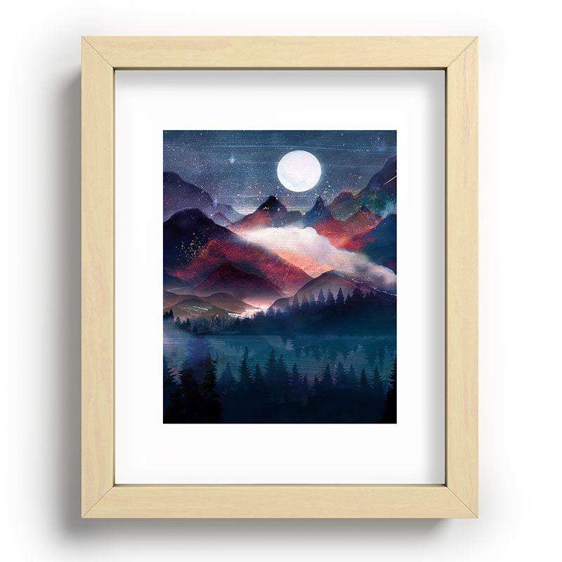 Mountain Lake Under the Stars Framed Art Print Gallery Image 96