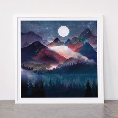 Mountain Lake Under the Stars Framed Art Print Gallery Image 87