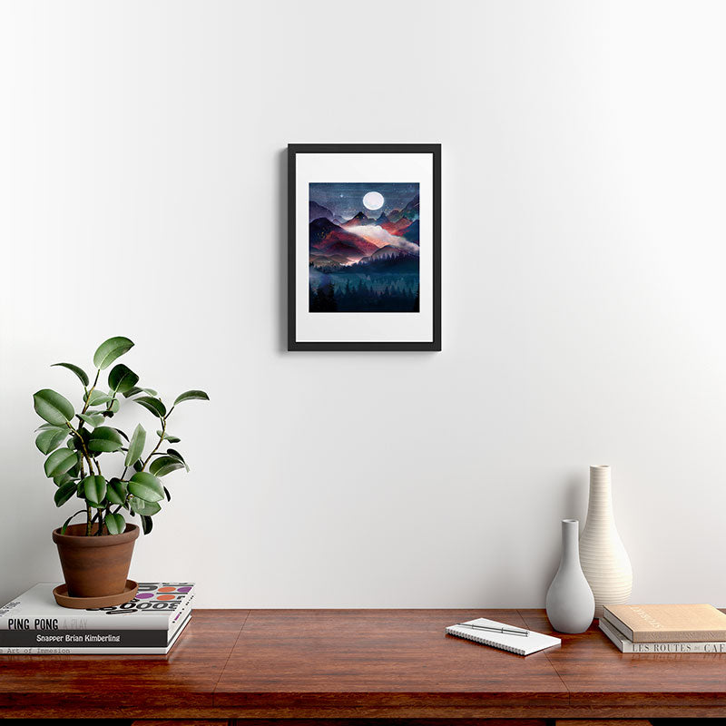 Mountain Lake Under the Stars Framed Art Print Gallery Image 4