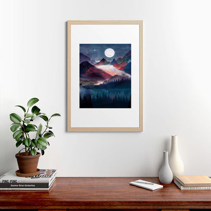 Mountain Lake Under the Stars Framed Art Print Gallery Image 65