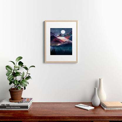 Mountain Lake Under the Stars Framed Art Print Gallery Image 26