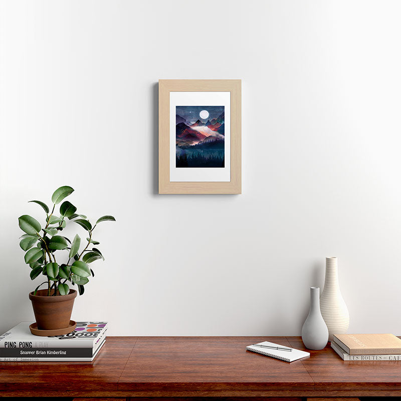 Mountain Lake Under the Stars Framed Art Print Gallery Image 62