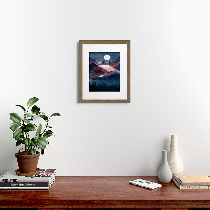 Mountain Lake Under the Stars Framed Art Print Gallery Image 53