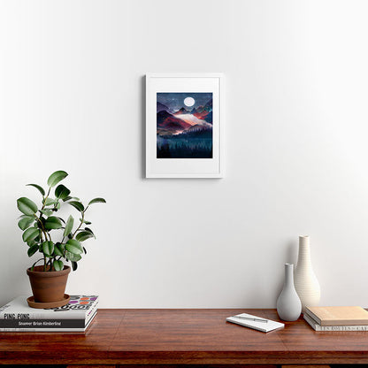 Mountain Lake Under the Stars Framed Art Print Gallery Image 32
