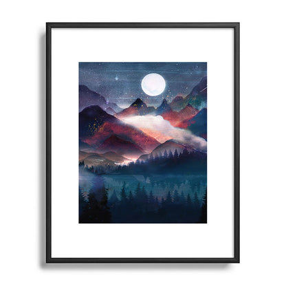 Mountain Lake Under the Stars Framed Art Print Gallery Image 111