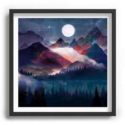Mountain Lake Under the Stars Framed Art Print Gallery Image 93