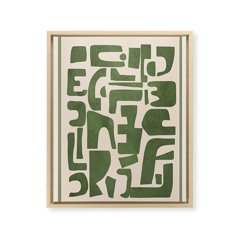 Organic Contemporary Modern Shapes 03 Framed Canvas Print Gallery Image 15