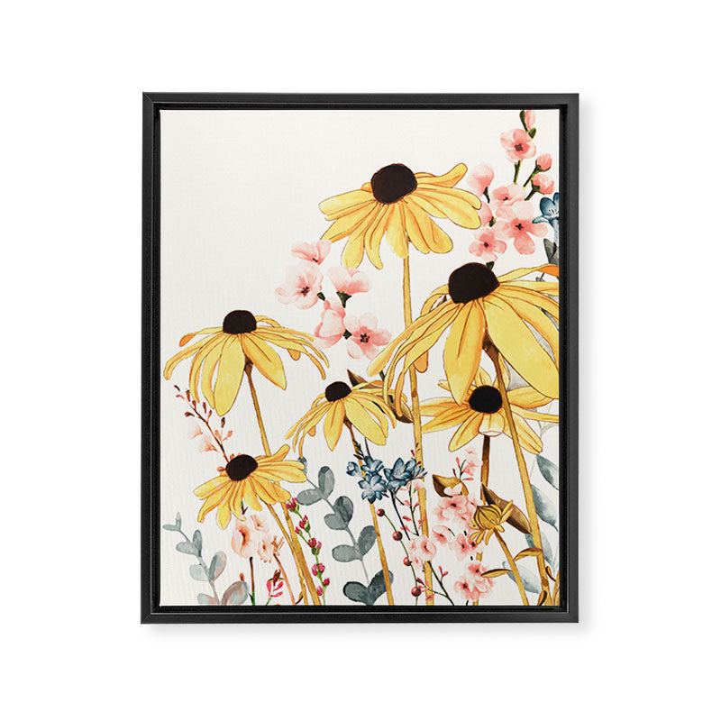Summer Flowers Framed Canvas Print Gallery Image 3