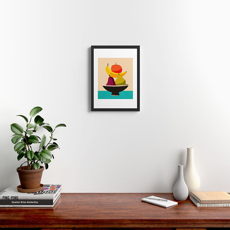 Summer Fruit Bowl Framed Art Print Gallery Image 3