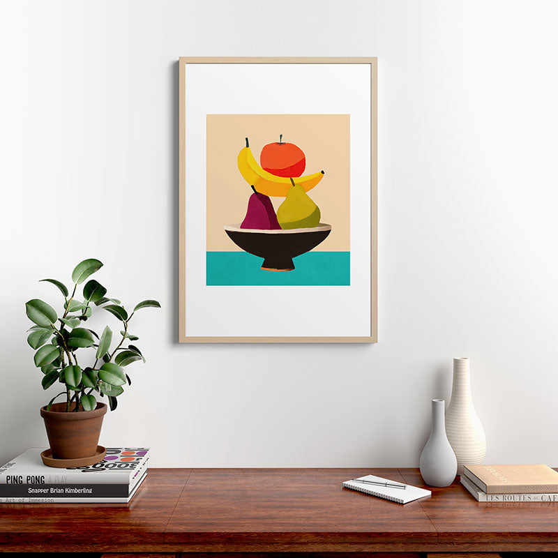Summer Fruit Bowl Framed Art Print Gallery Image 20