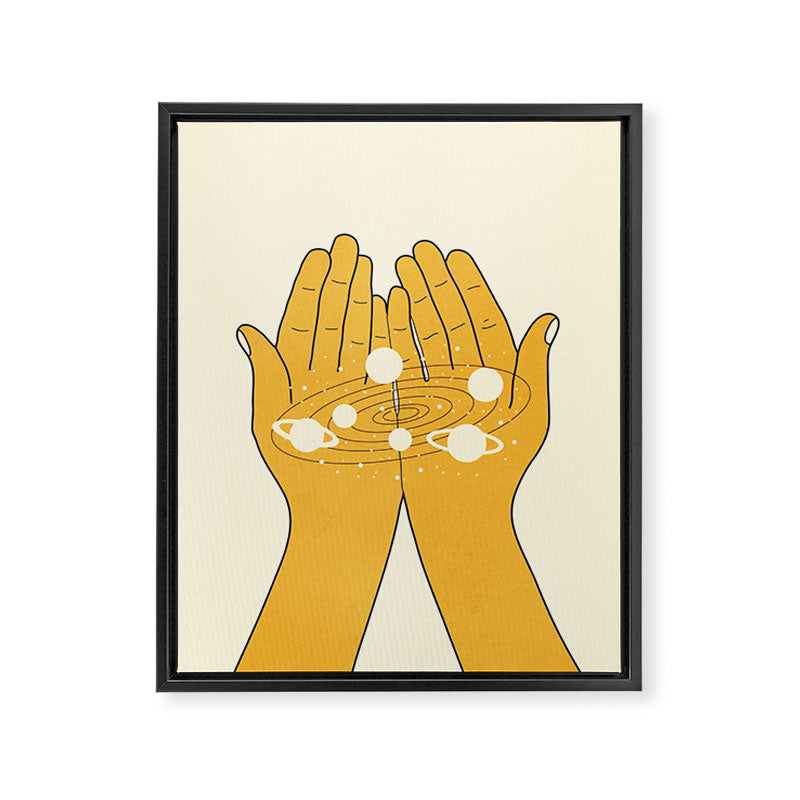 Universe in My Hands Framed Canvas Print Gallery Image 6