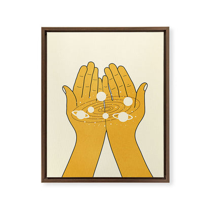 Universe in My Hands Framed Canvas Print Gallery Image 12