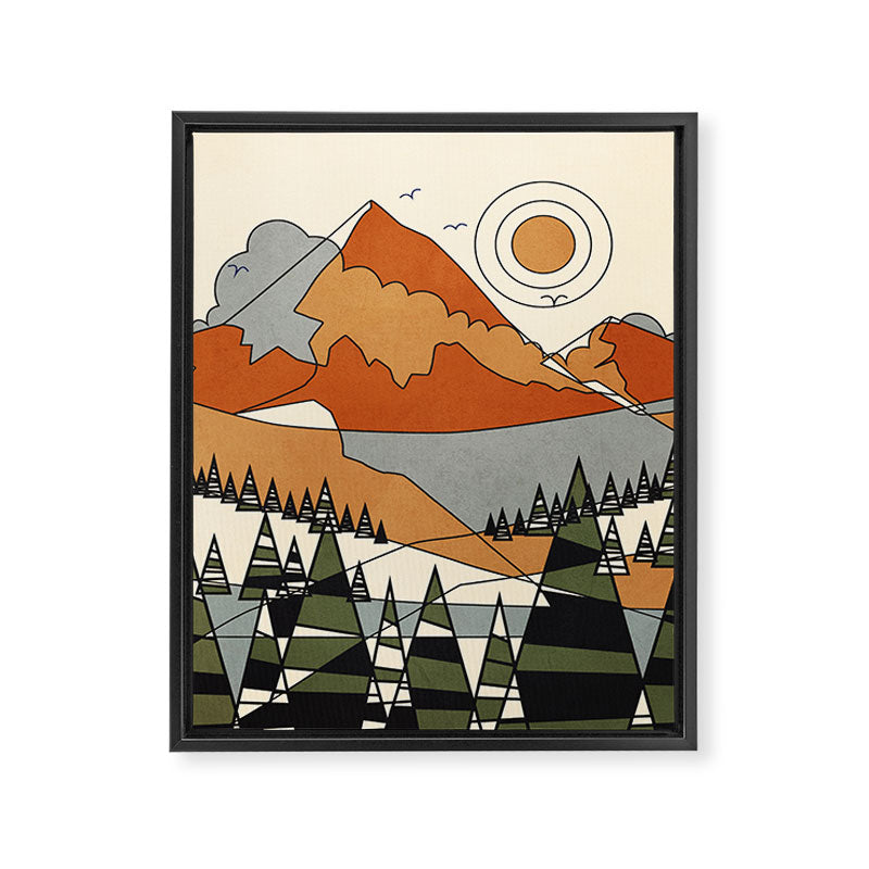 Wild Abstract Landscape 3 Framed Canvas Print Gallery Image 7