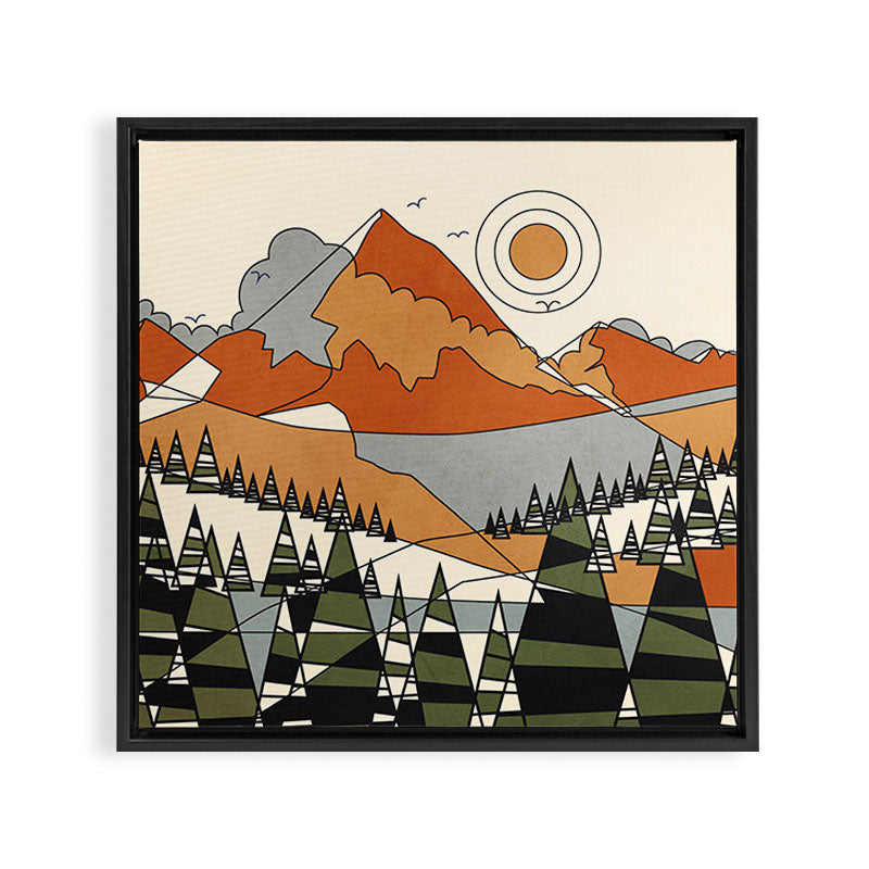 Wild Abstract Landscape 3 Framed Canvas Print Gallery Image 6