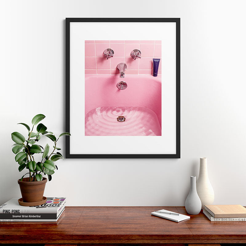 Pink Bathtub Framed Art Print Gallery Image 35