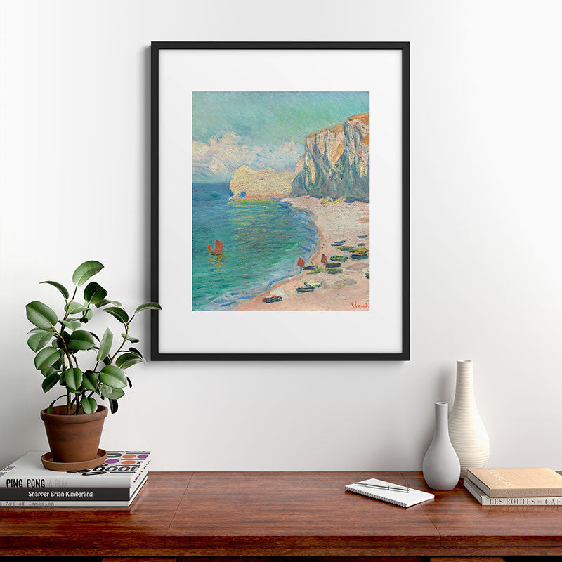 Claude Monet beach Framed Art Print Gallery Image 9