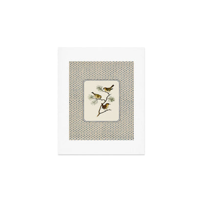 Three Wrens on a Branch Art Print Gallery Image 1