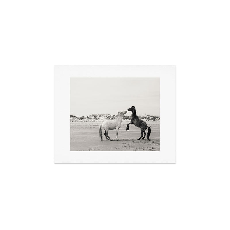 Wild Horses 4 - Black and White Art Print Gallery Image 1