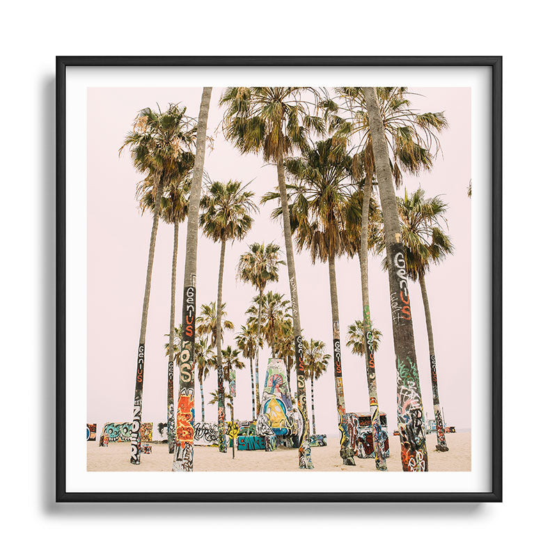 Palm Trees on Venice Beach - Los Angeles California Travel Photography Framed Art Print Gallery Image 122