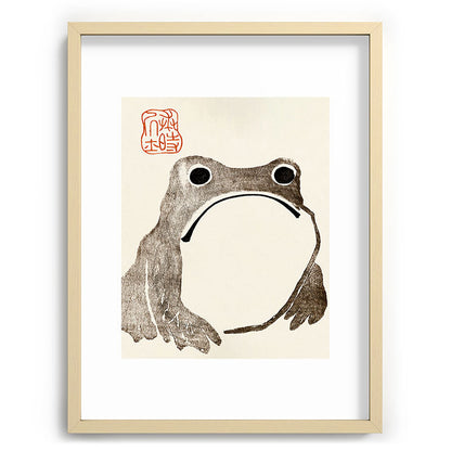 Unimpressed Frog Meika Gafu by Matsumoto Hoji 1814 - Frog Framed Art Print Gallery Image 99