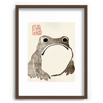 Unimpressed Frog Meika Gafu by Matsumoto Hoji 1814 - Frog Framed Art Print Gallery Image 92
