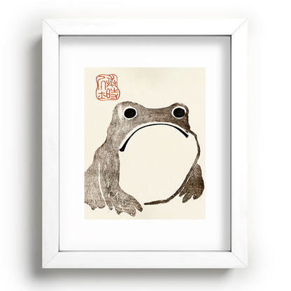 Unimpressed Frog Meika Gafu by Matsumoto Hoji 1814 - Frog Framed Art Print Gallery Image 104
