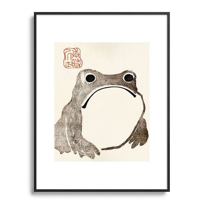 Unimpressed Frog Meika Gafu by Matsumoto Hoji 1814 - Frog Framed Art Print Gallery Image 116