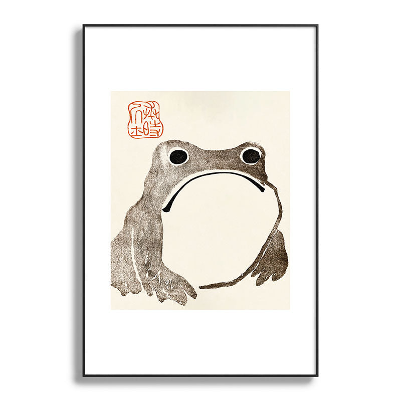Unimpressed Frog Meika Gafu by Matsumoto Hoji 1814 - Frog Framed Art Print Gallery Image 117