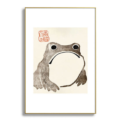 Unimpressed Frog Meika Gafu by Matsumoto Hoji 1814 - Frog Framed Art Print Gallery Image 128