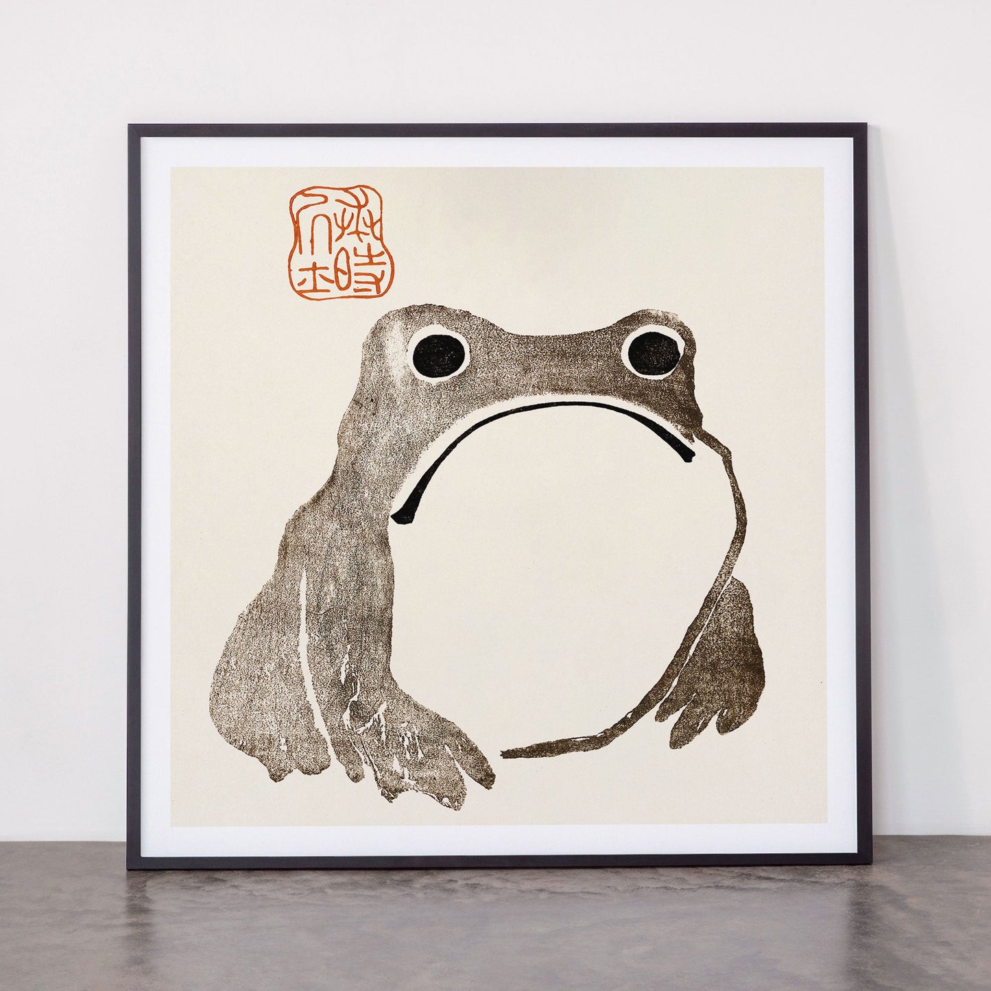 Unimpressed Frog Meika Gafu by Matsumoto Hoji 1814 - Frog Framed Art Print Gallery Image 11