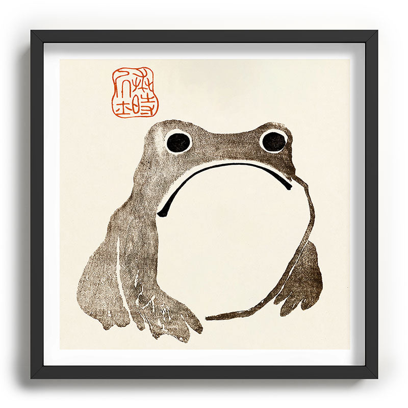 Unimpressed Frog Meika Gafu by Matsumoto Hoji 1814 - Frog Framed Art Print Gallery Image 93