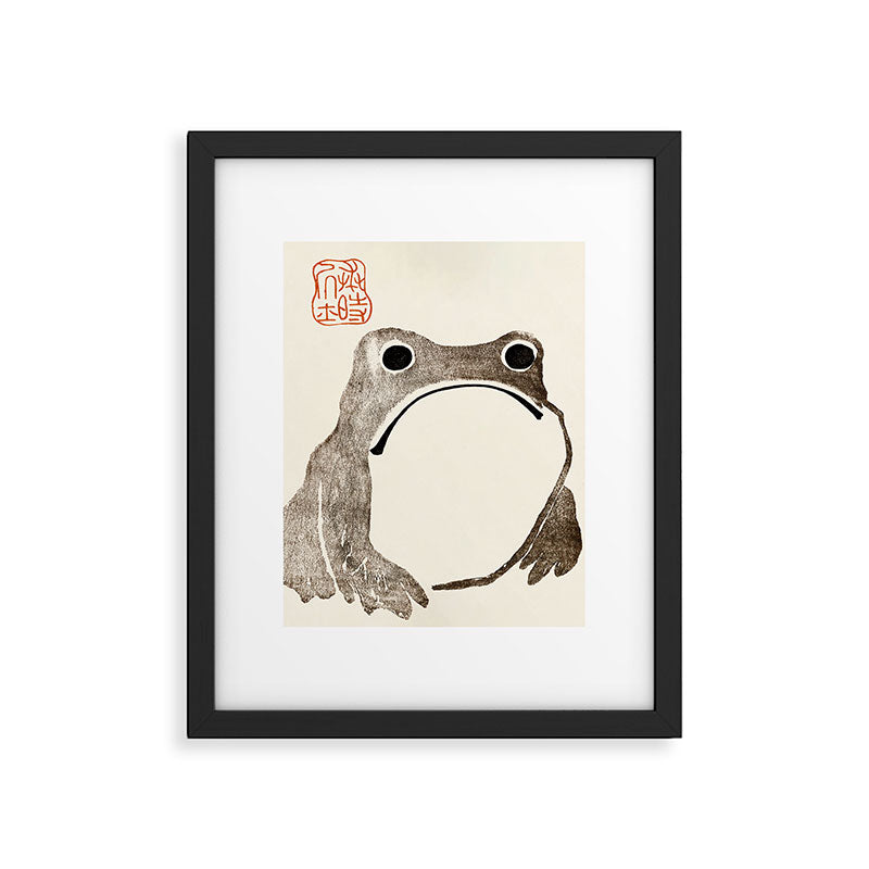 Unimpressed Frog Meika Gafu by Matsumoto Hoji 1814 - Frog Framed Art Print Gallery Image 5