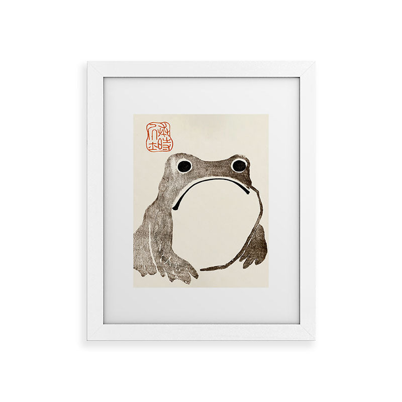 Unimpressed Frog Meika Gafu by Matsumoto Hoji 1814 - Frog Framed Art Print Gallery Image 69