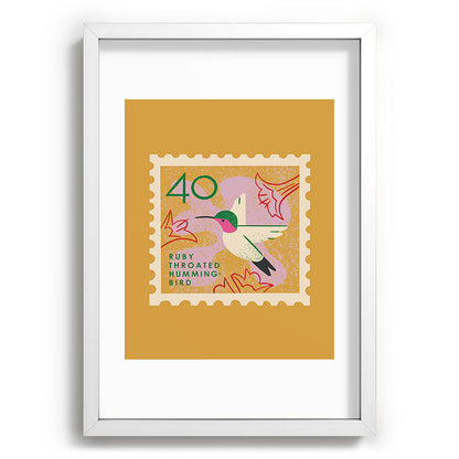 Hummingbird Postage Stamp Framed Art Print Gallery Image 105