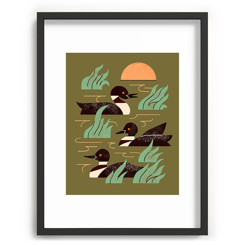 Loons At Dusk Framed Art Print Gallery Image 60