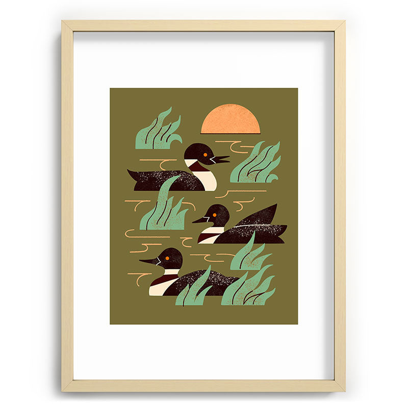 Loons At Dusk Framed Art Print Gallery Image 72