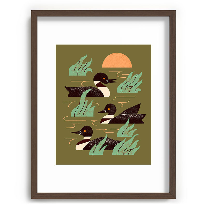 Loons At Dusk Framed Art Print Gallery Image 67